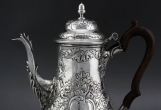 喬治三世英國(guó)倫敦純銀茶壺西洋古董銀器