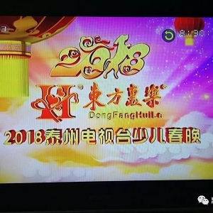 東方惠樂(lè)杯“2018.泰州電視臺(tái)少兒春晚”大年初一晚黃金時(shí)間播出
