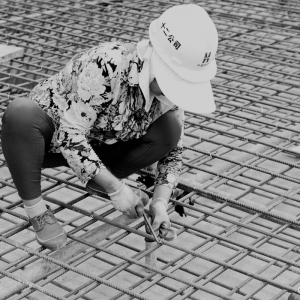 楊成龍：《建筑工地的女工》