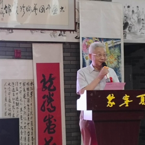 劉松林會長在寧夏書畫中國藝術珍寶館開館儀式上的激情致辭