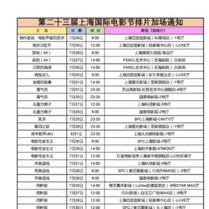 上海國(guó)際電影節(jié)增加29場(chǎng)排片，今早10點(diǎn)起售票