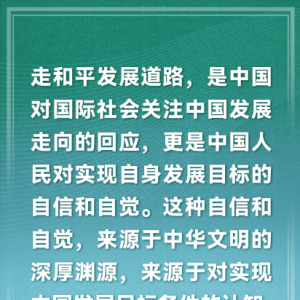 第一報(bào)道｜為何要堅(jiān)持走和平發(fā)展道路，習(xí)近平這樣闡述