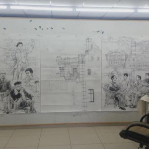 《進步文化策源地》 大型海派文化歷史場景中國人物畫作品創(chuàng)作