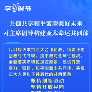 學習時節(jié)｜共創(chuàng)共享和平繁榮美好未來，習主席倡導構(gòu)建亞太命運共同體