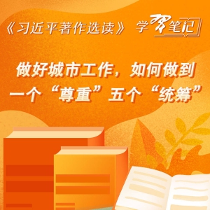 《習近平著作選讀》學習筆記：做好城市工作，如何做到一個“尊重”五個“統(tǒng)籌”