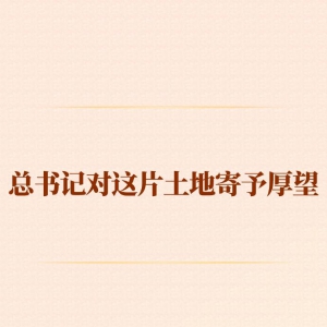 總書記對這片土地寄予厚望